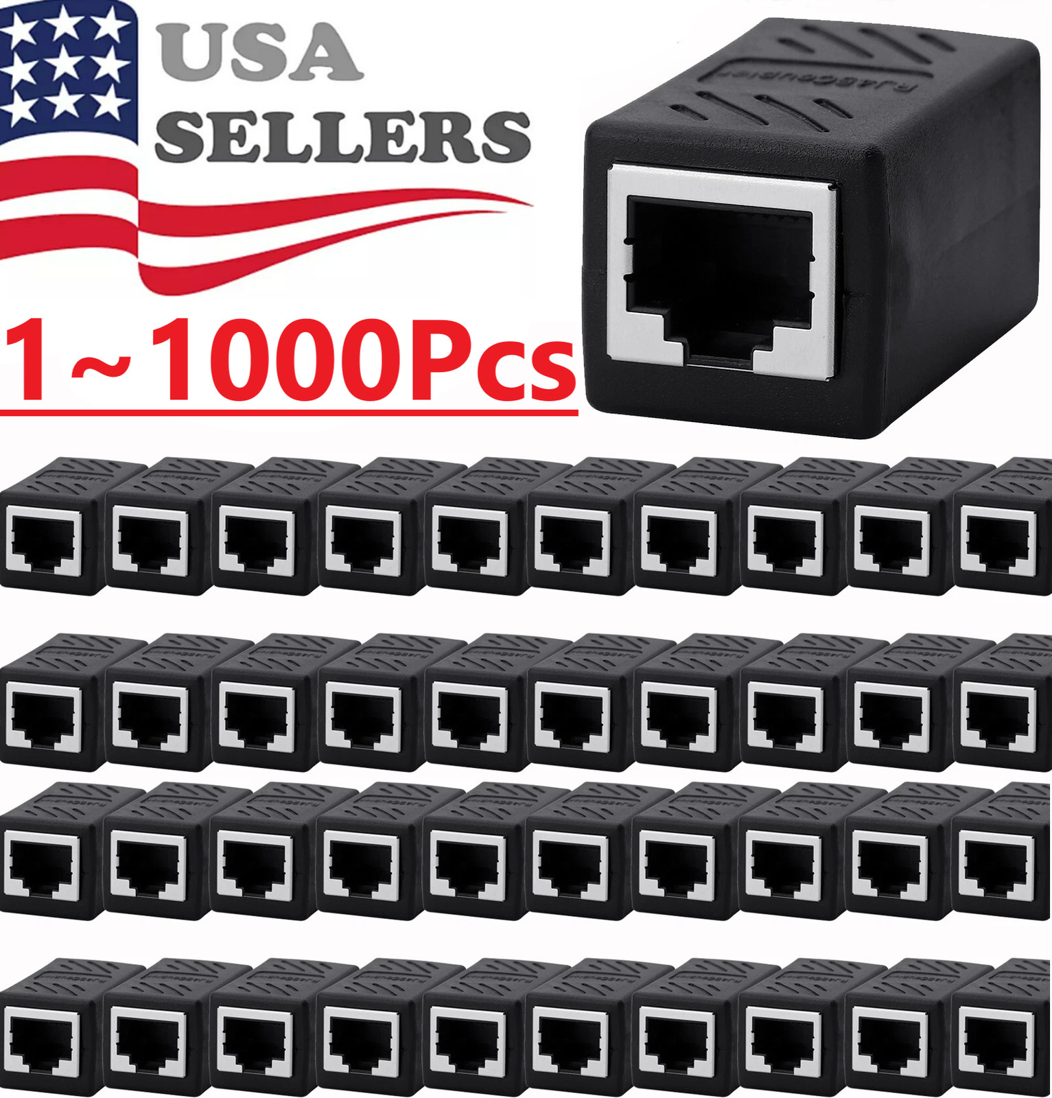 RJ45 Inline Coupler Cat7 Cat6 Cat5e Cat5 Ethernet LAN Network Cable Adapter Lot