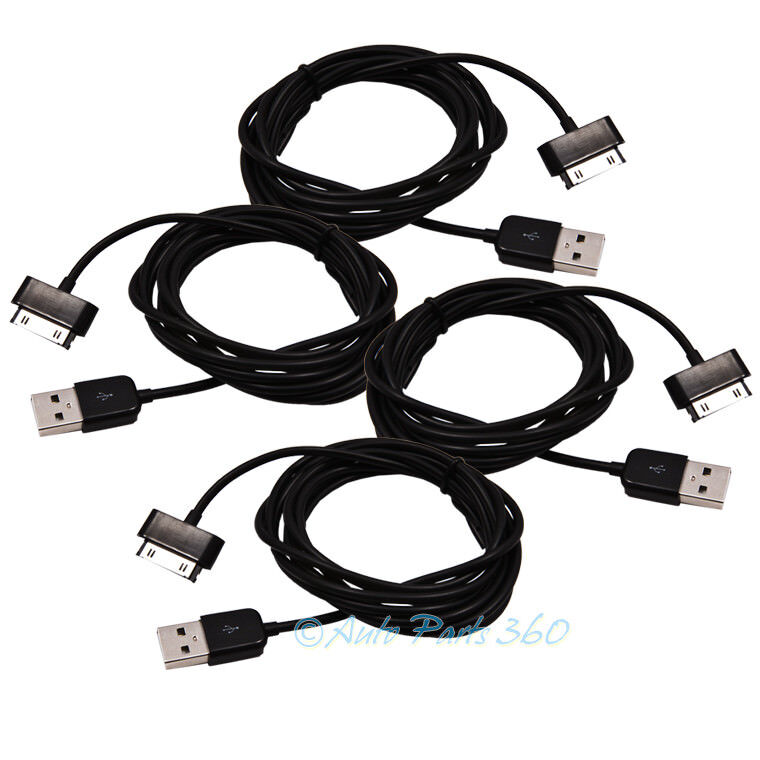 4X 10FT USB TO 30PIN BLACK CABLE DATA SYNC CHARGER SAMSUNG GALAXY TAB TABLET 7.0