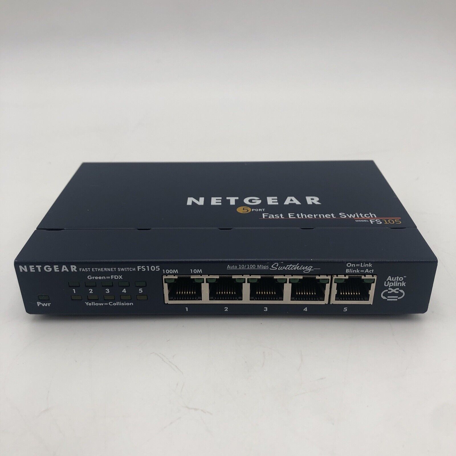 USED NETGEAR ProSafe FS105 v3 5-Port 10/100 Fast Network Switch READ