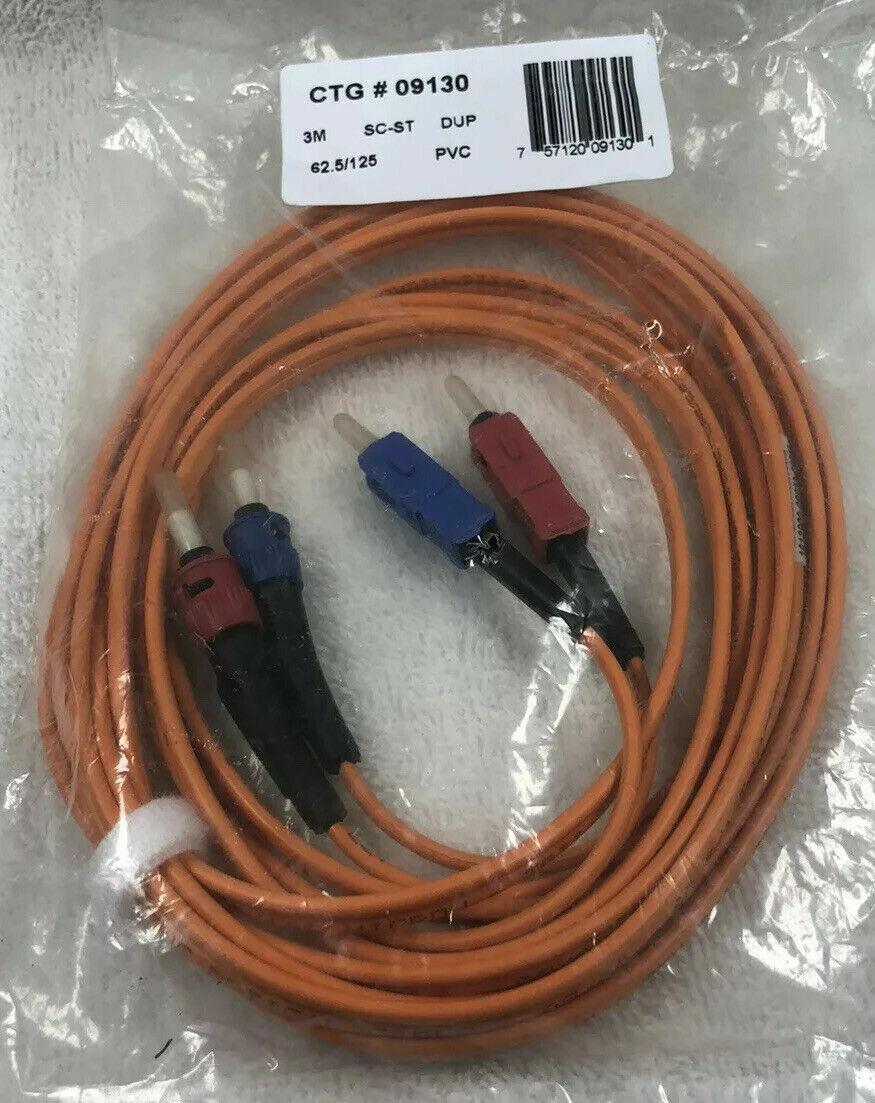 Fiber Optic Cables Orange PVC C2G #09130 3meter SC-ST 62.5/125 Duplex Multimode