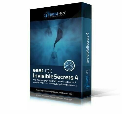 East-tec InvisibleSecrets Protect, Encrypt Hide files, data, privacy DISC