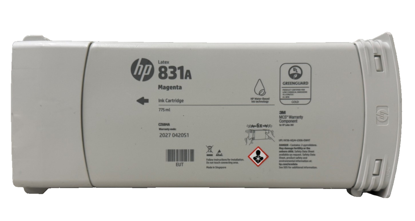 New Genuine HP 831A Magenta Ink Cartridge 775ml