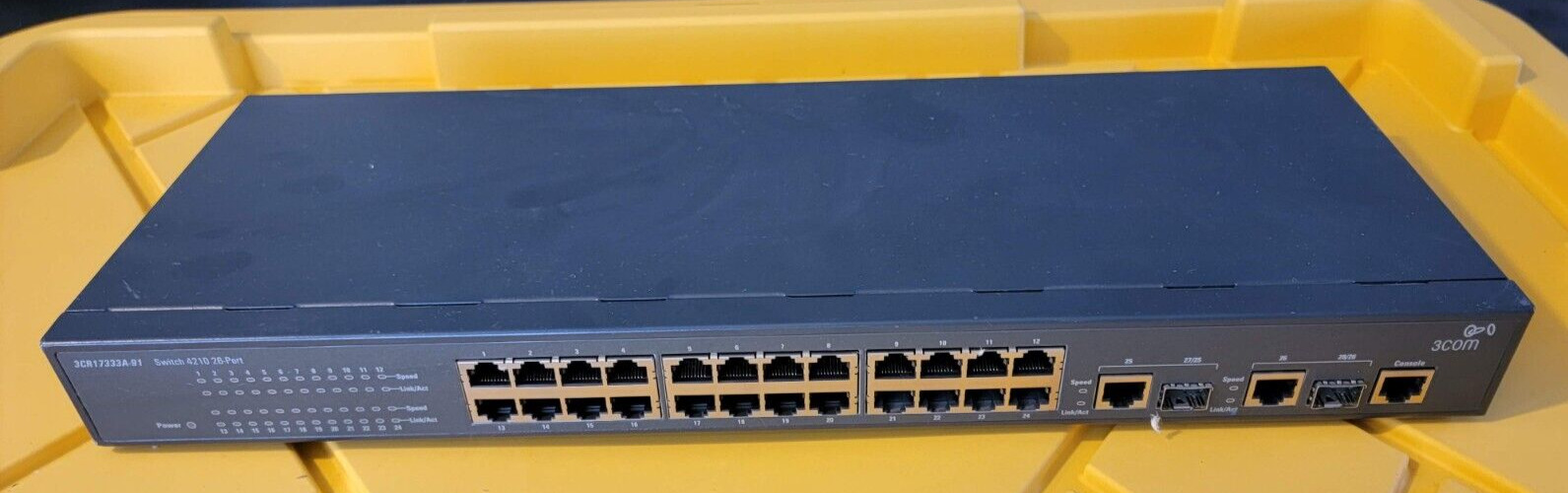 3COM HP E4210-24 26 Port Ethernet Switch 3CR17333A-91