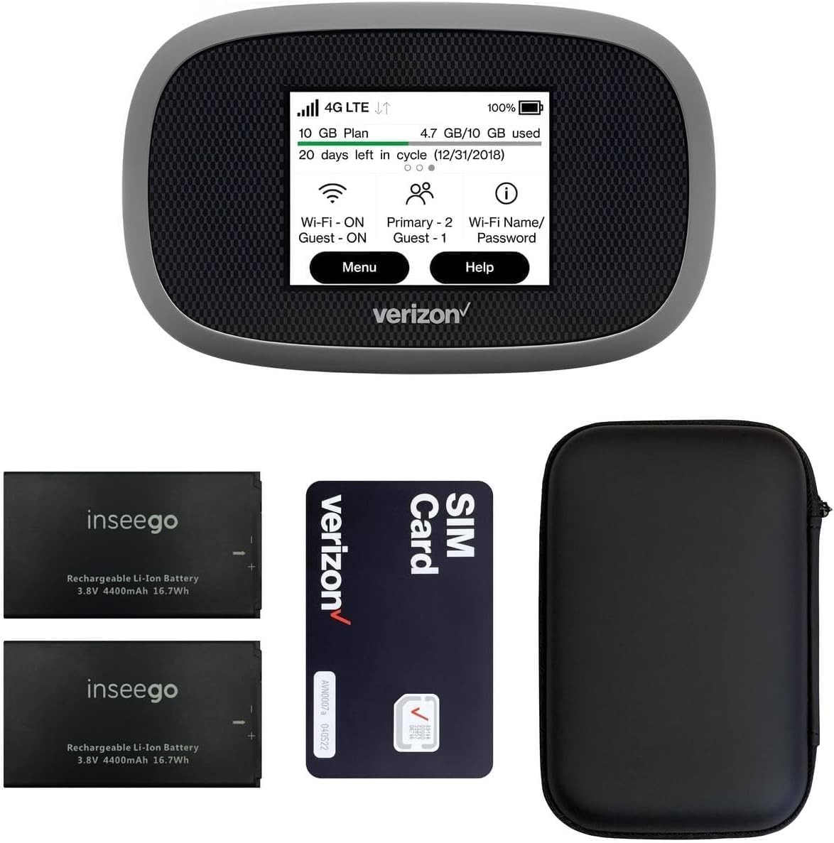 Unlocked Mobile Hotspot Router 4400mAh VPN Global Data Plans Compatible USA