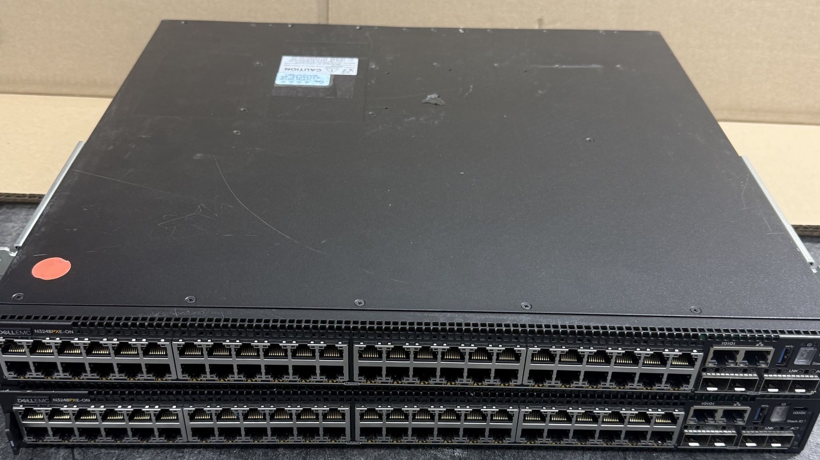 2 x Dell EMC N3248PXE-ON 48-Port 10GbE QSFP28 Ethernet Switch (SEE DESCRIPTION)