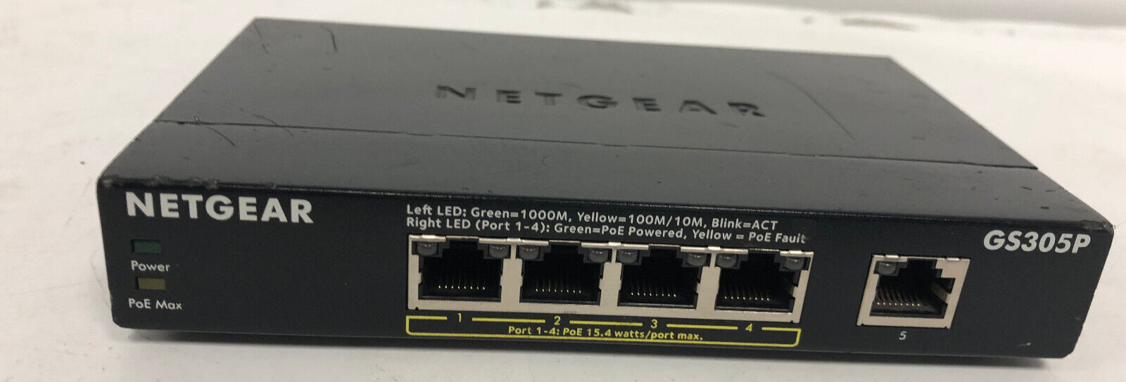 Netgear GS305P 5-Port PoE Gigabit Switch with 4-Port PoE