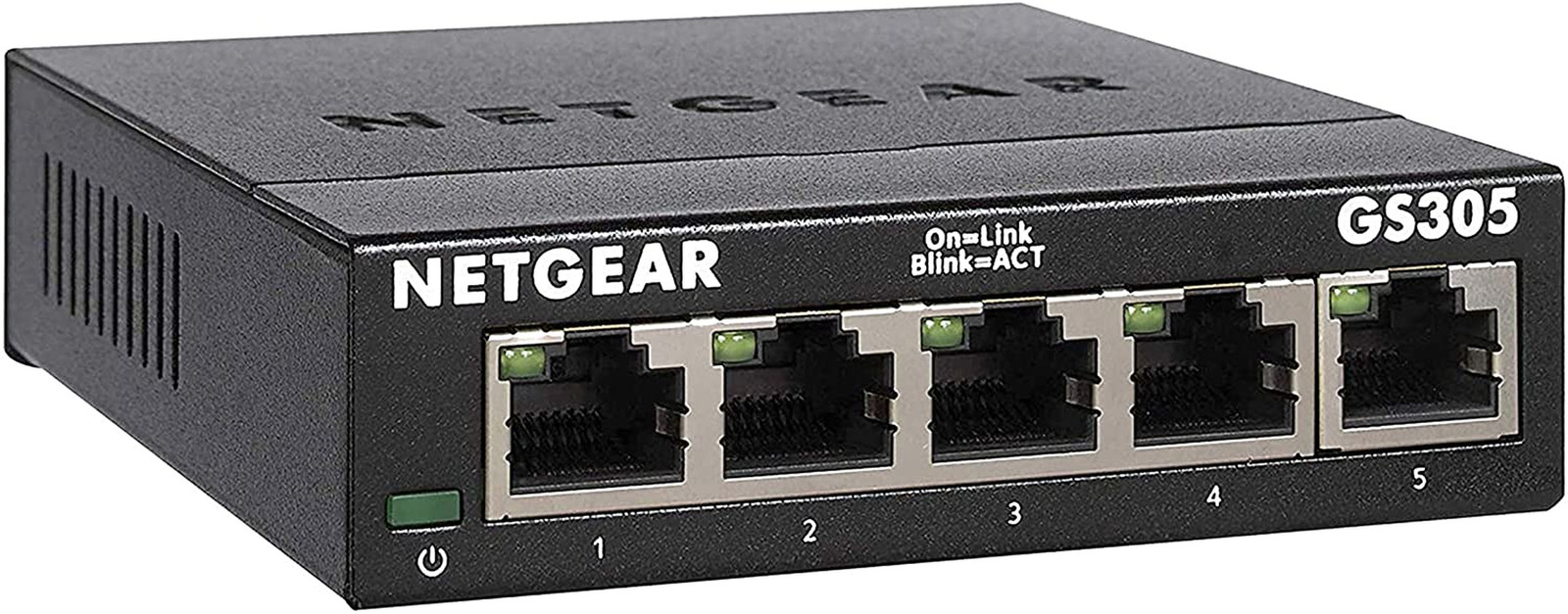 NETGEAR 5-PORT GIGABIT ETHERNET Unmanaged Switch GS305 Home Office Network Hub..