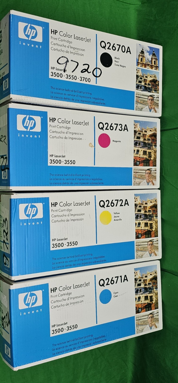 LOT NEW OEM SEALED EXPIRED CMYK HP TONER CARTRIDGES Q2670A Q2671A Q2672A Q2673A