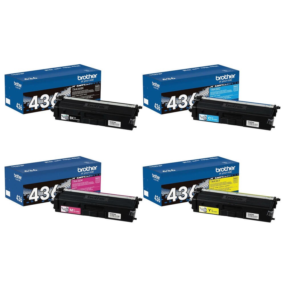 Genuine Brother TN436 Toner Set BK C M Y High Yield OEM Sealed New