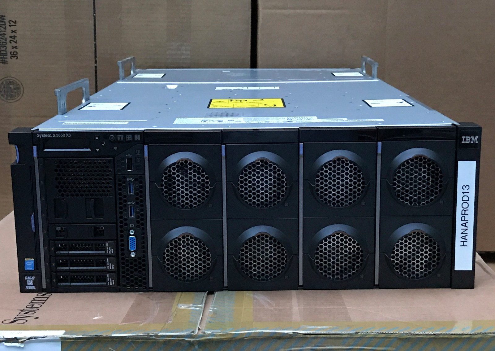 IBM x3850 X6 Server 4x Xeon E7-4820V2 1024GB DDR3 RAM 4x 1400W PSU 2x 300GB 10K