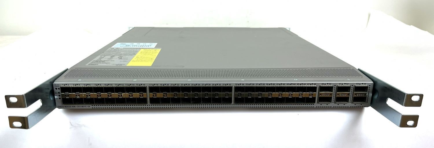 Cisco Nexus N9K-C93180YC-EX 48x 25G 6x 100G Switch Dual 650W PSU Rackmount