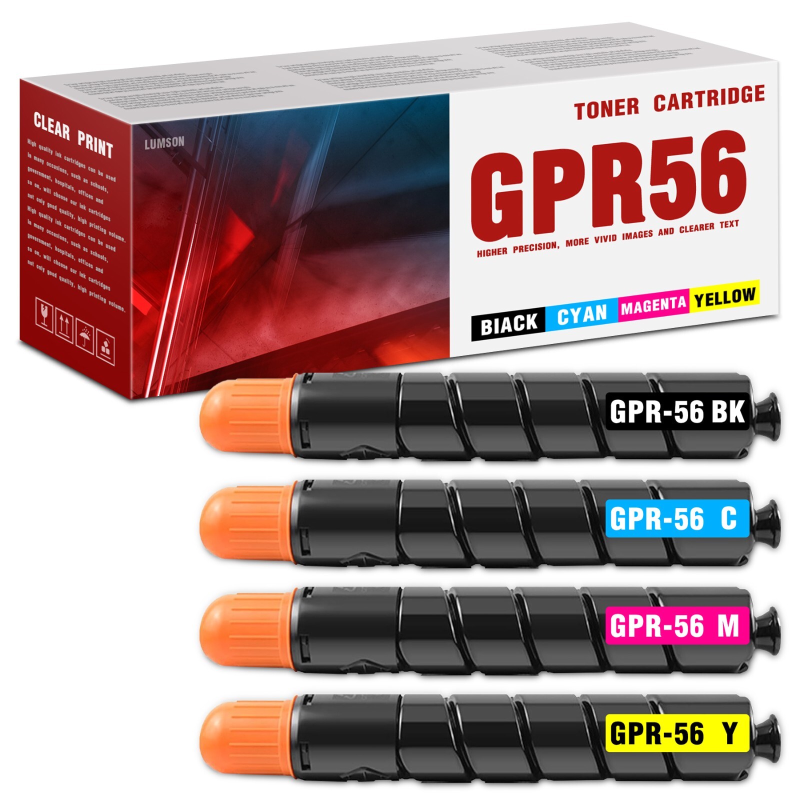 Full Set GPR-56 Black Cyan Yellow Magenta Toner Cartridge Set for Canon C7570 