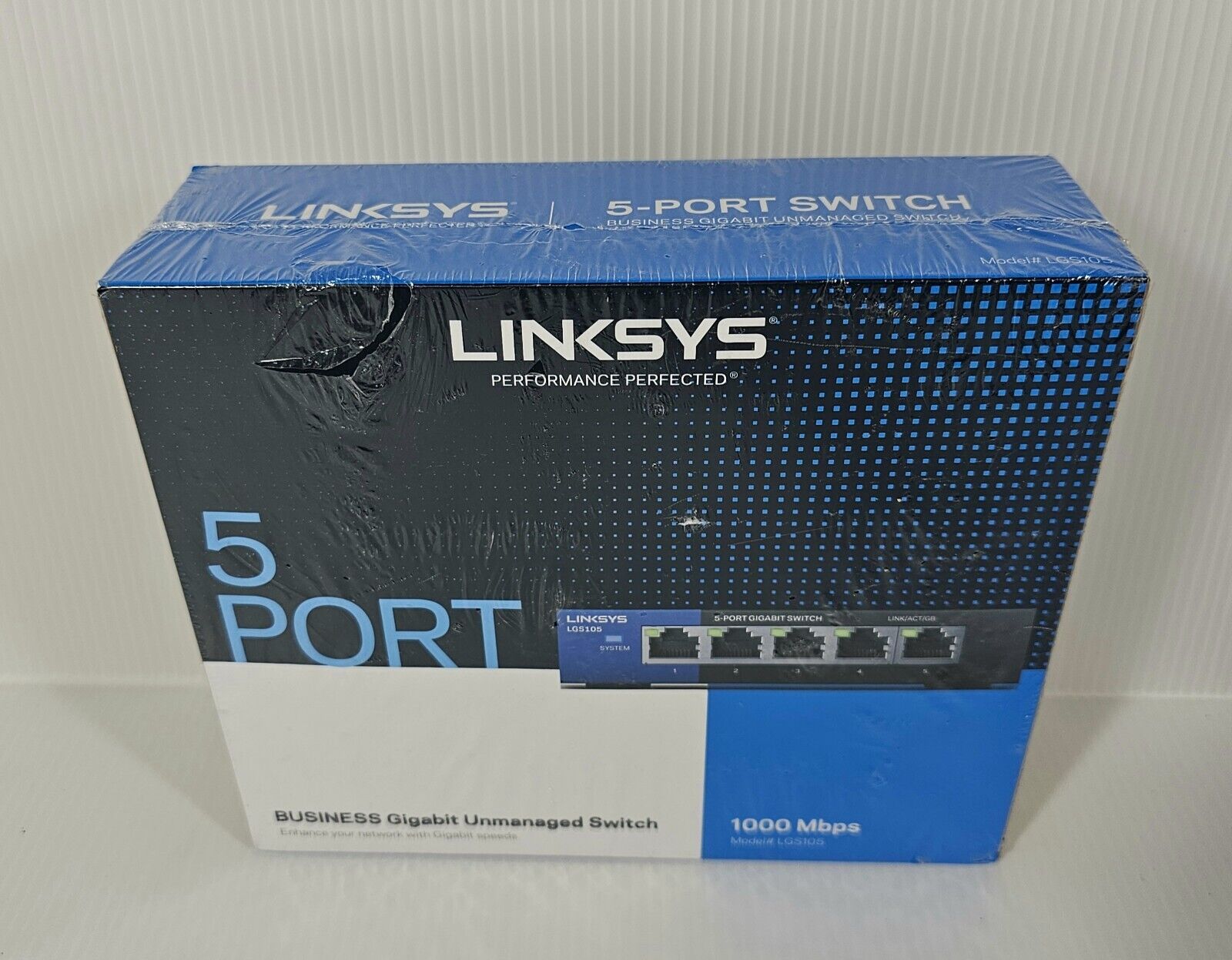 Linksys 5-Port Business Gigabit Switch LGS105, 1000 Mbps, BRAND NEW SEALED 
