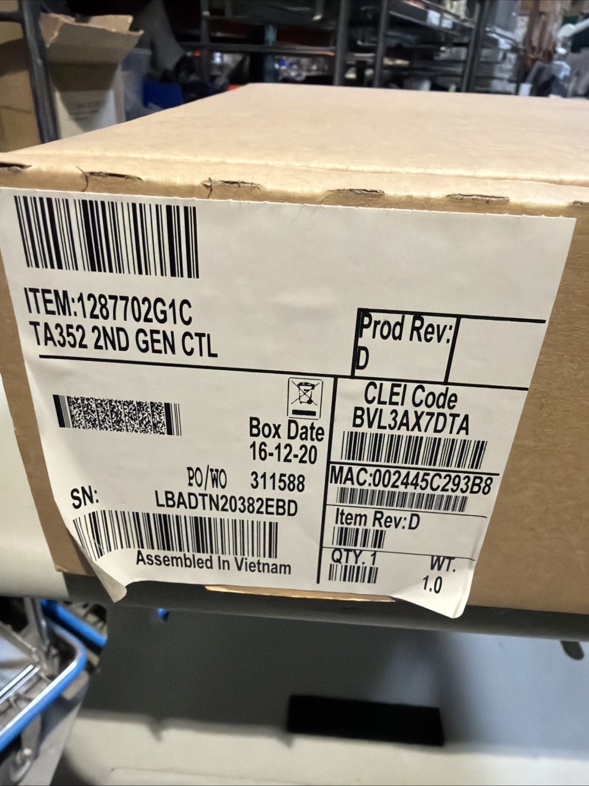 1287702G1C ADTRAN TA352 2nd Gen CTL GPON ONT Fiber Terminal Factory Sealed