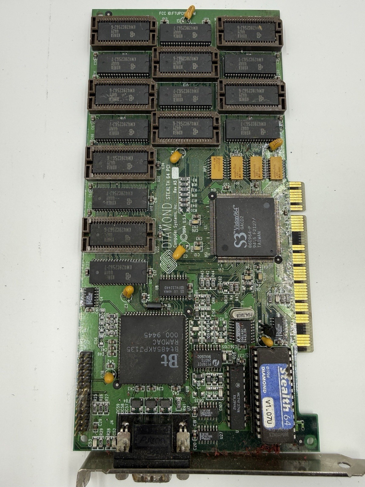 Vintage Diamond Stealth 64 VRAM PCI Video Card S3 Vision964 4MB VGA 1994