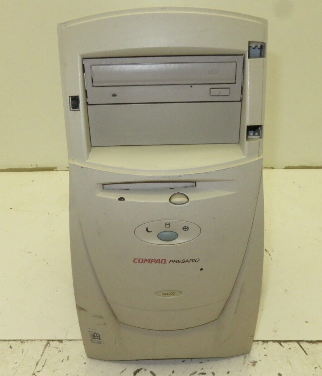 Vintage Compaq Presario 5070 Desktop Computer AMD K6-2 28MB Ram No HDD