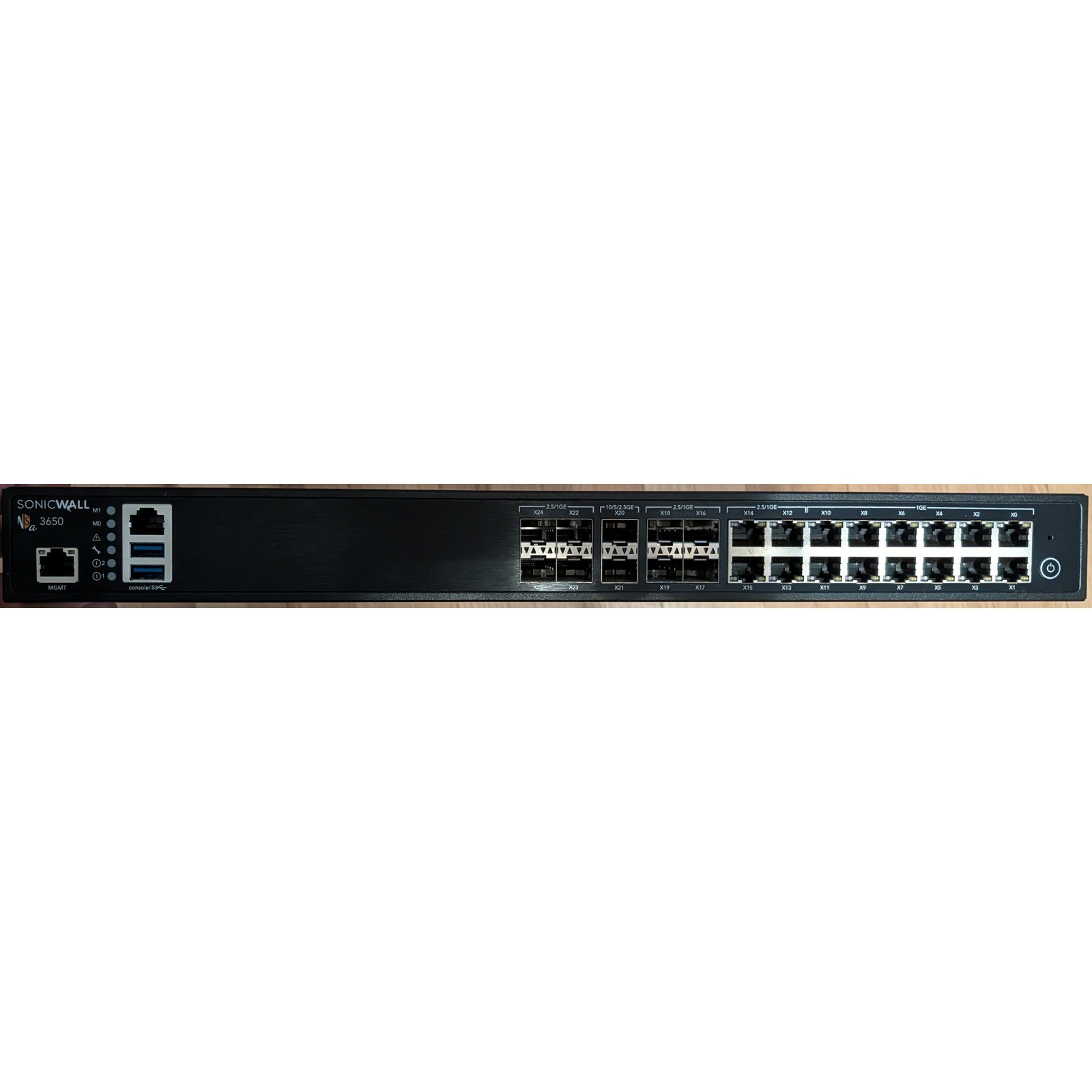 SonicWall NSa 3650 Network Security Firewall Appliance 1RK38-0C7 w/ Rack Ears