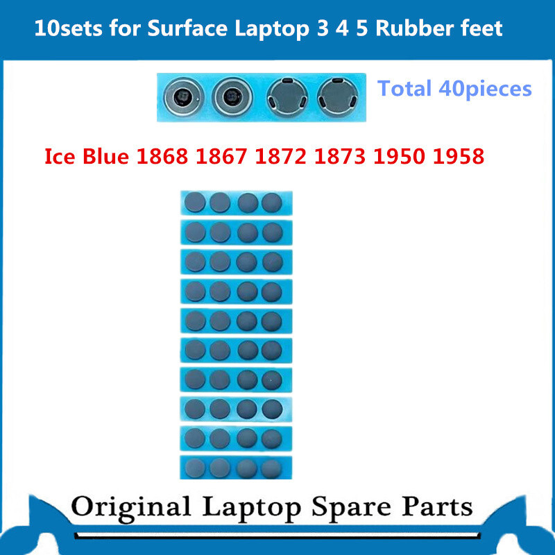 10 Sets For Surface Laptop 3 4 5 1868 1872 Rubber feet Laptop 4 1950 Ice Blue