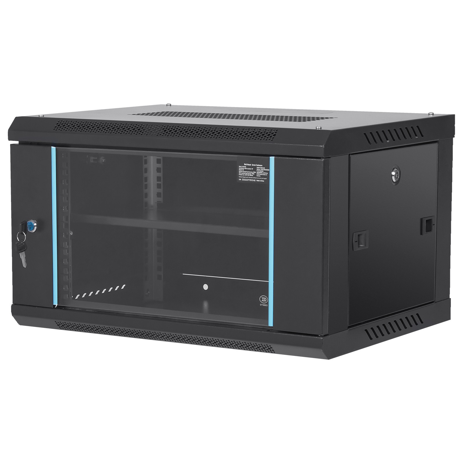 6U Wall Mount Network Server Rack Cabinet Enclosure 15.5'' Deep Door Lock
