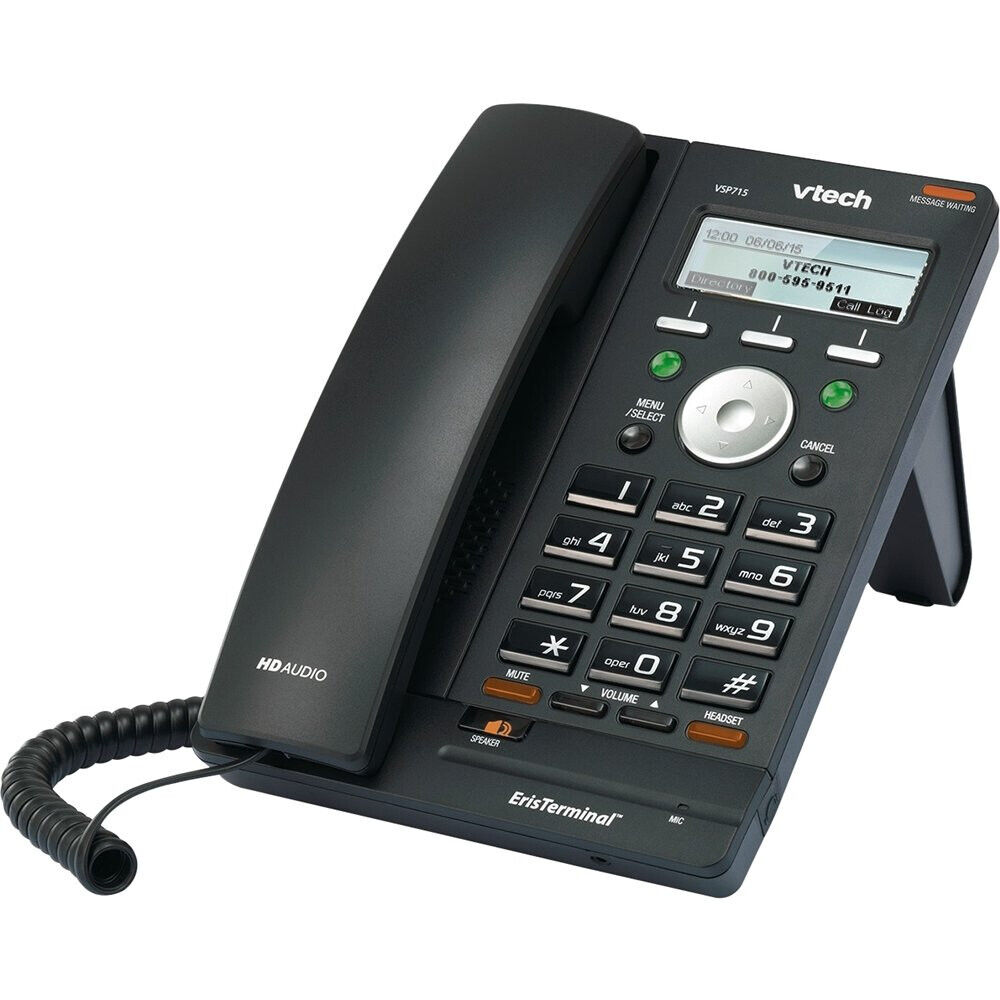 Vtech VSP715 ErisTerminal 2 Lines SIP VoIP IP HD Voice Phone PoE