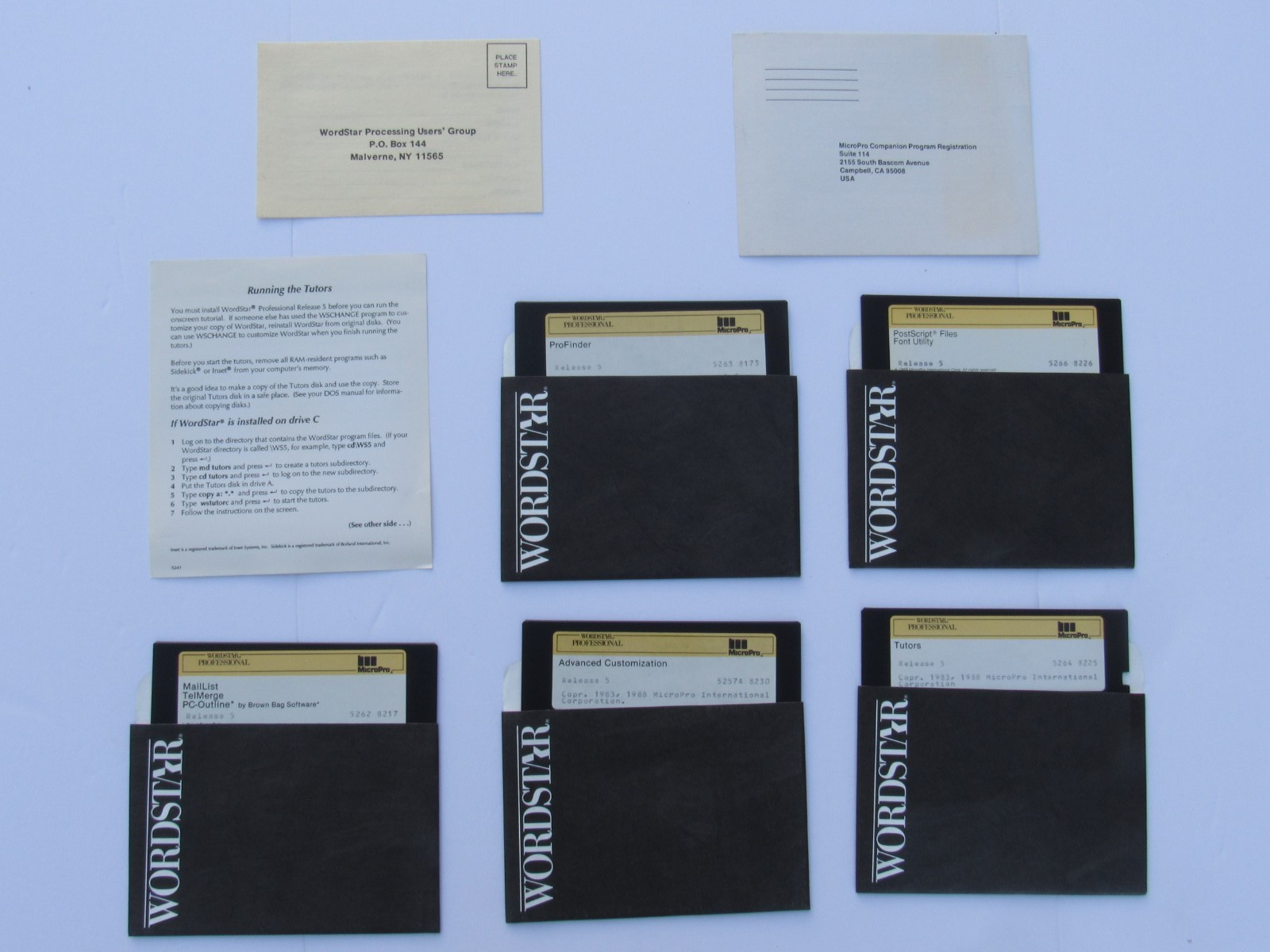 Vtg MicroPro WordStar Professional 5 & Designer Software 5.25\