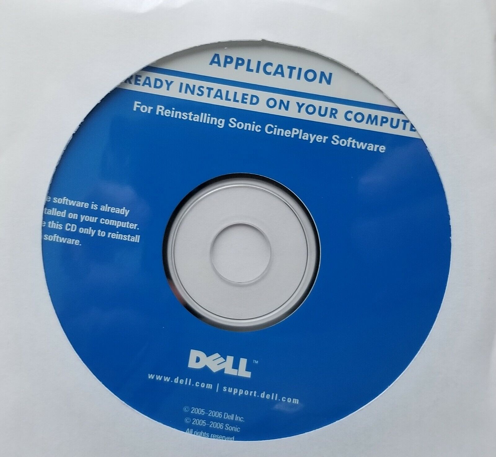 Brand New Genuine Dell Sonic CinePlayer Software D P/N 0RG894