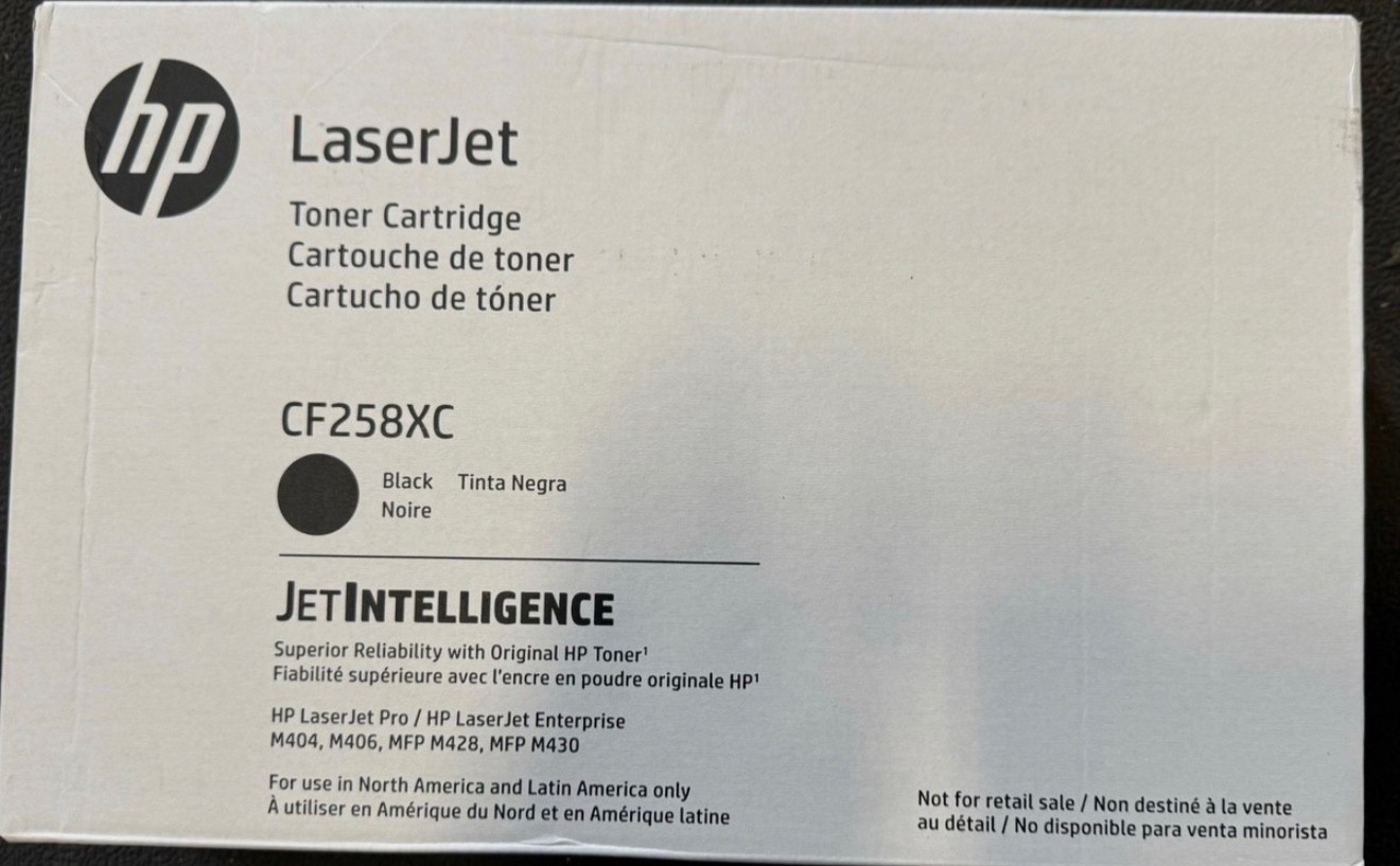 HP CF258XC 58X Black High Yield Toner Cartridge, LaserJet Pro M428 series Sealed