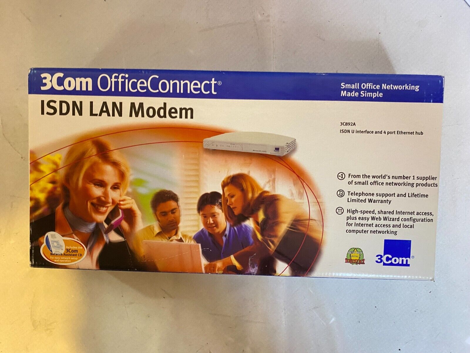 3Com OfficeConnect 3C892A ISDN LAN Router. New. Sealed. D4
