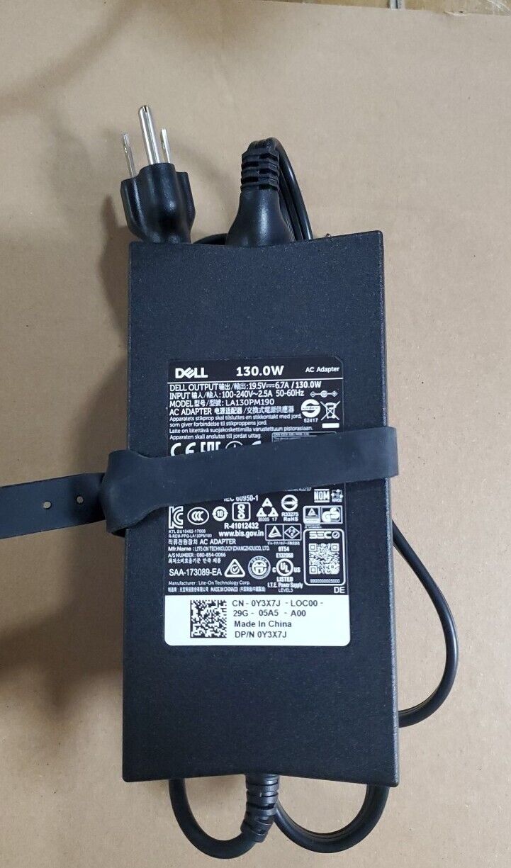 Dell 130W All in One 5x3.5mm AC Adapter Power Supply Charger 0Y3X7J 03JF3H