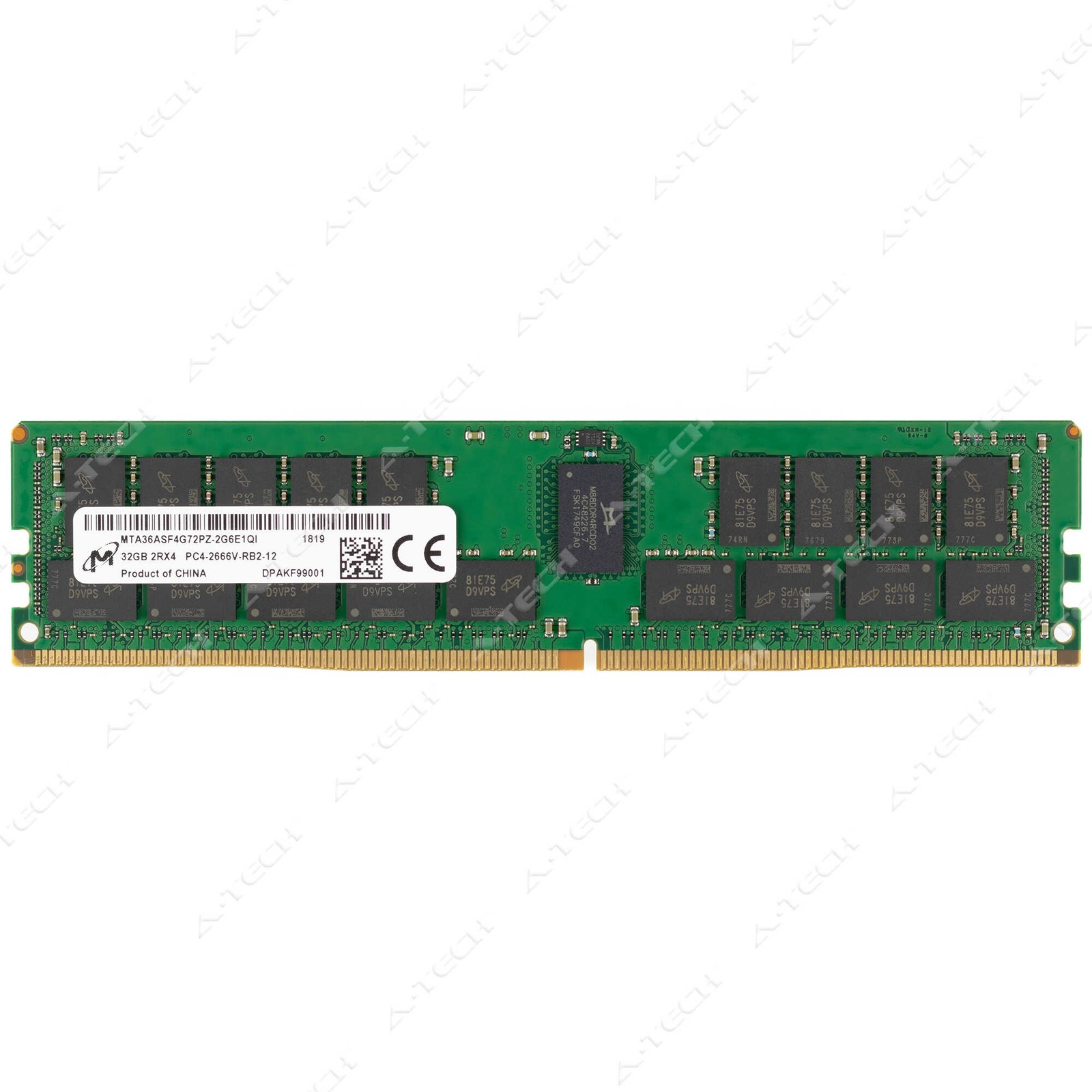 Micron 32GB DDR4-2666 PC4-21300 ECC RDIMM Server Memory RAM MTA36ASF4G72PZ-2G6E1