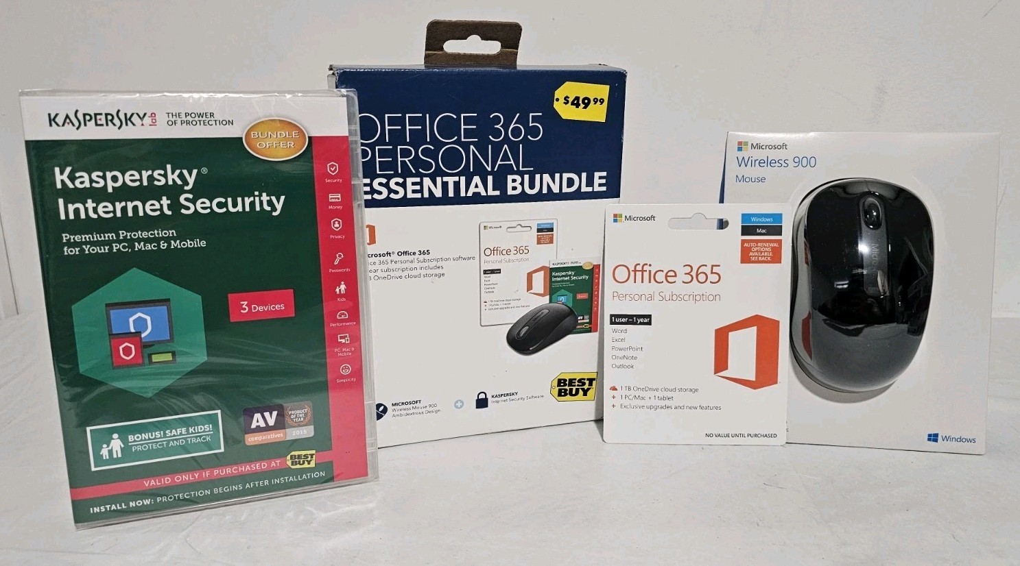 Brand New Best Buy Essential Bundle Office 365 Wireless 900 & Internet Security 