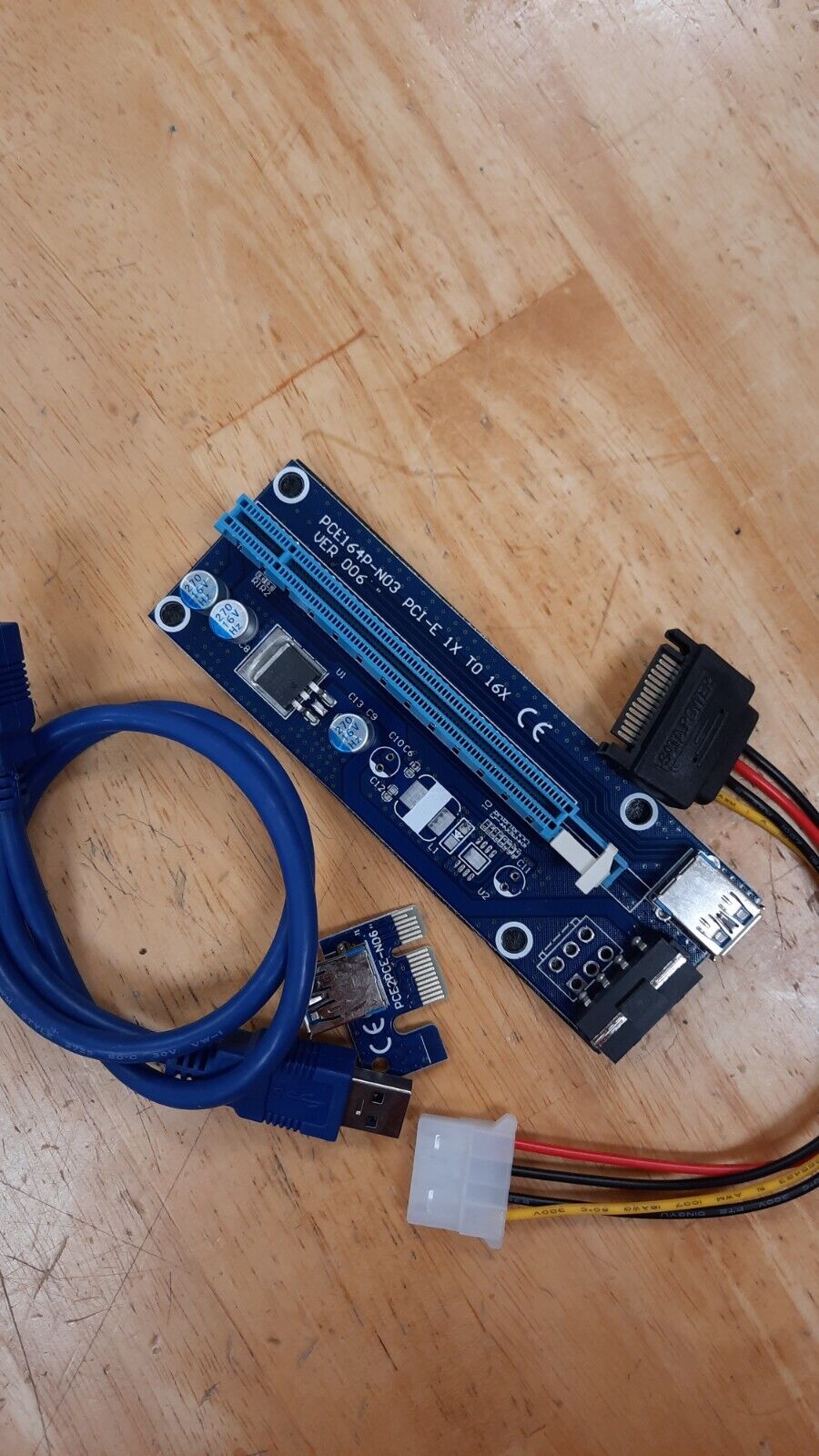 Mining PCIe Riser VER006 PCI-E 1x to 16x USB riser adapter