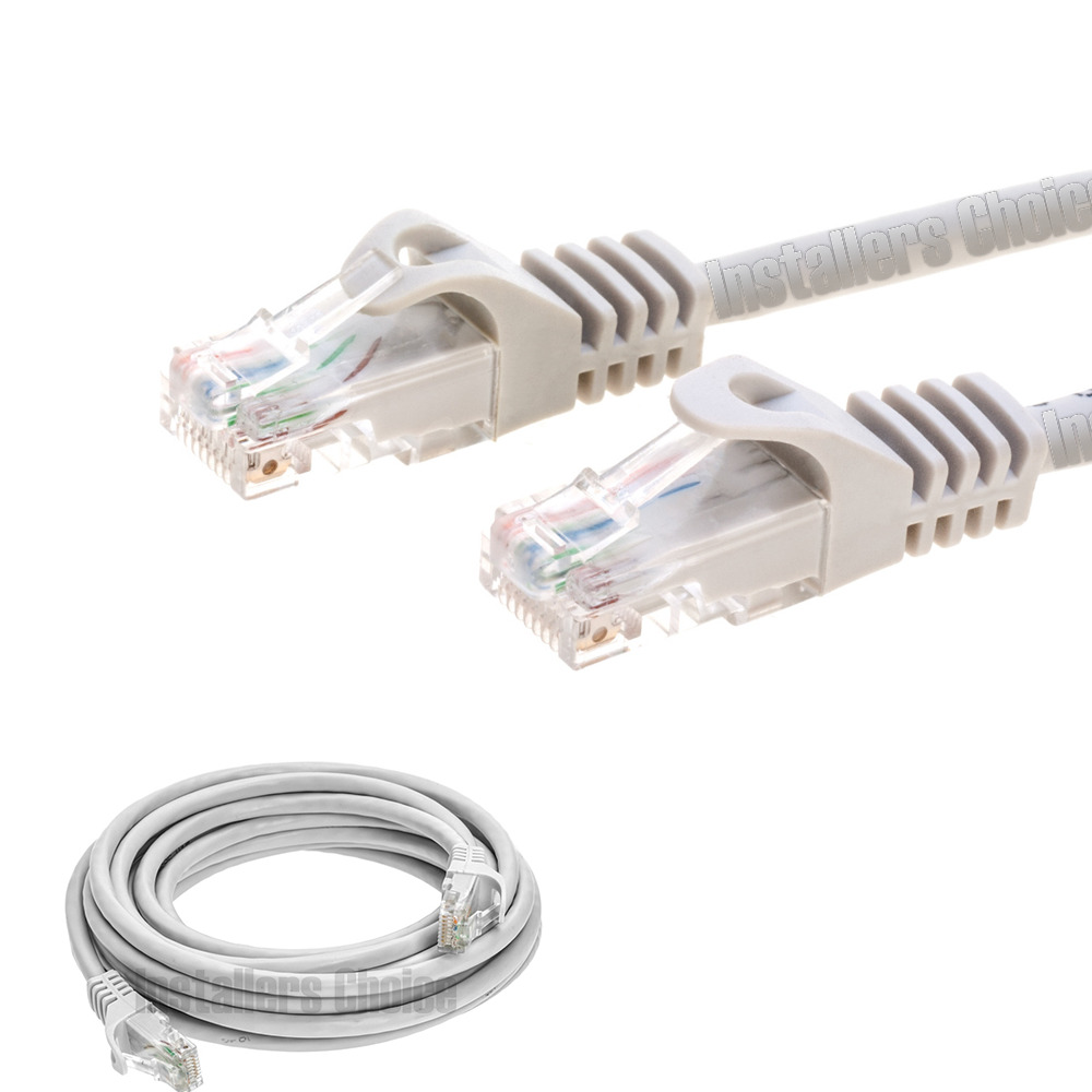 CAT5 Cat5e Ethernet Network Computer Patch Cable PC XBOX, PS3, PS4 Grey lot