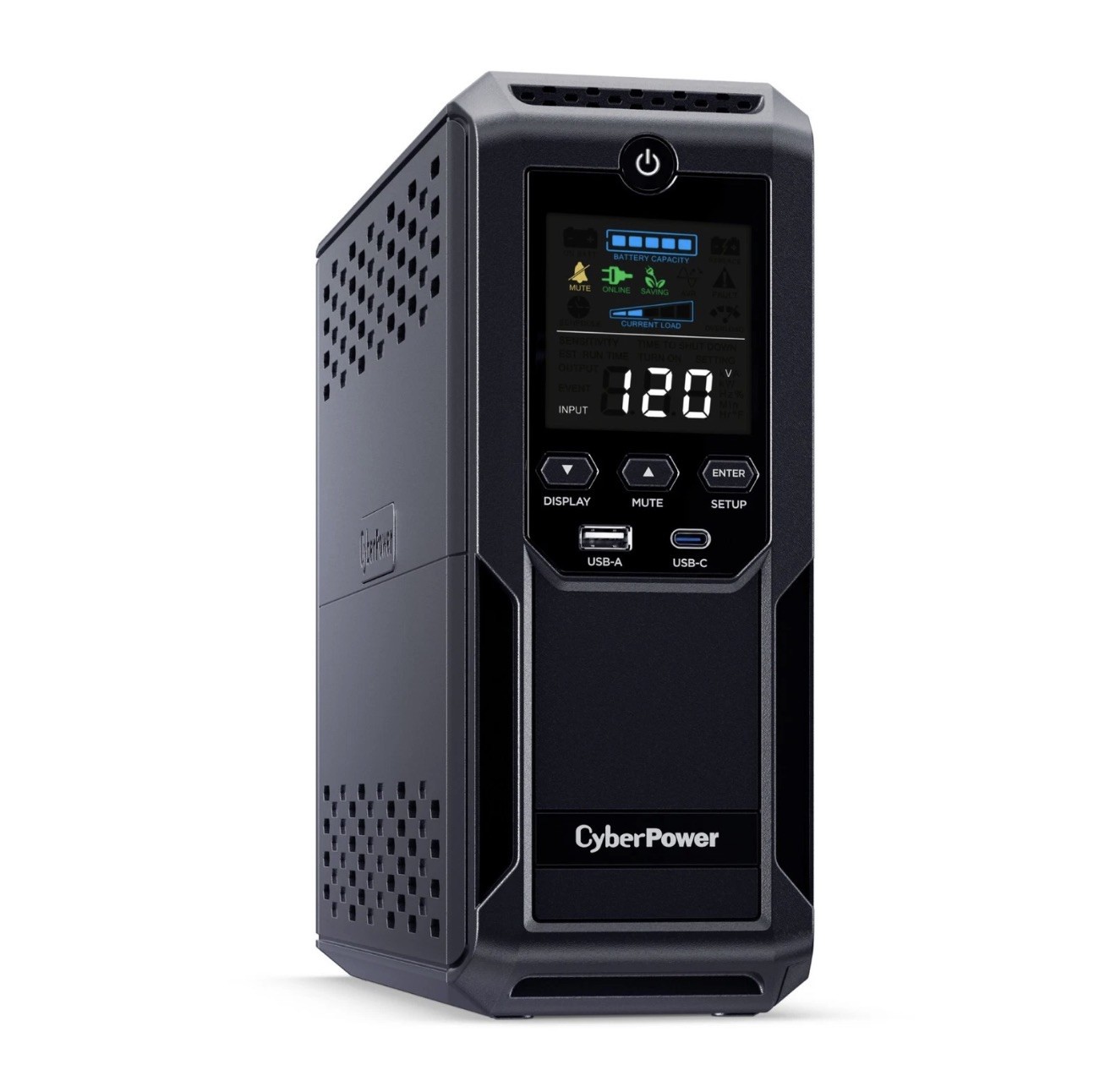 New CyberPower CP1500AVRLCD3 Mini Tower UPS Battery Backup and Surge Protector