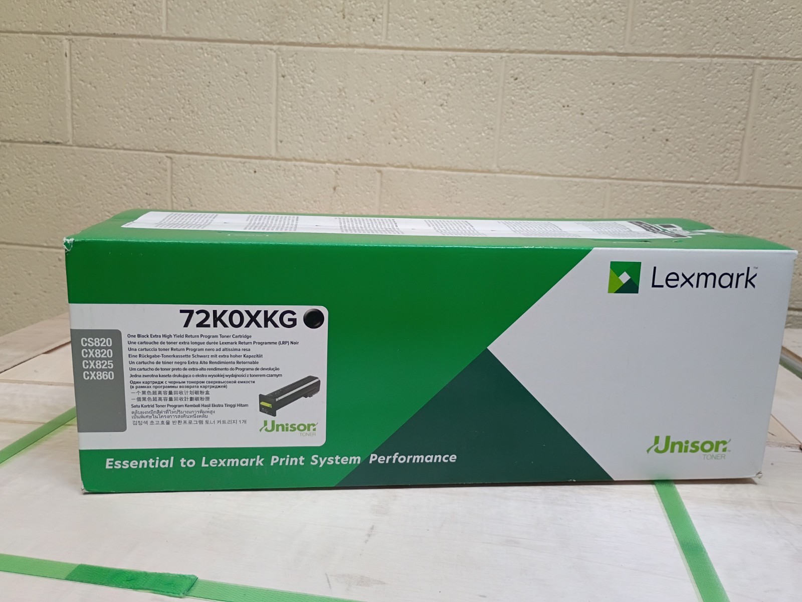 Lexmark 72K0XKG High Yield Black Toner CS820 CS821 CS822 CS823 Genuine Sealed