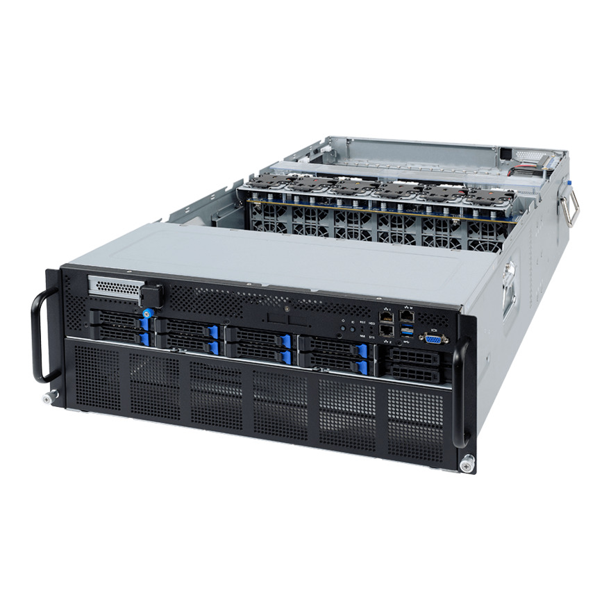 GIGABYTE G482-Z52 4U 8x GPU AI Server 10x U.2 PCIE 4.0 For EPYC 7002 7003 3995WX
