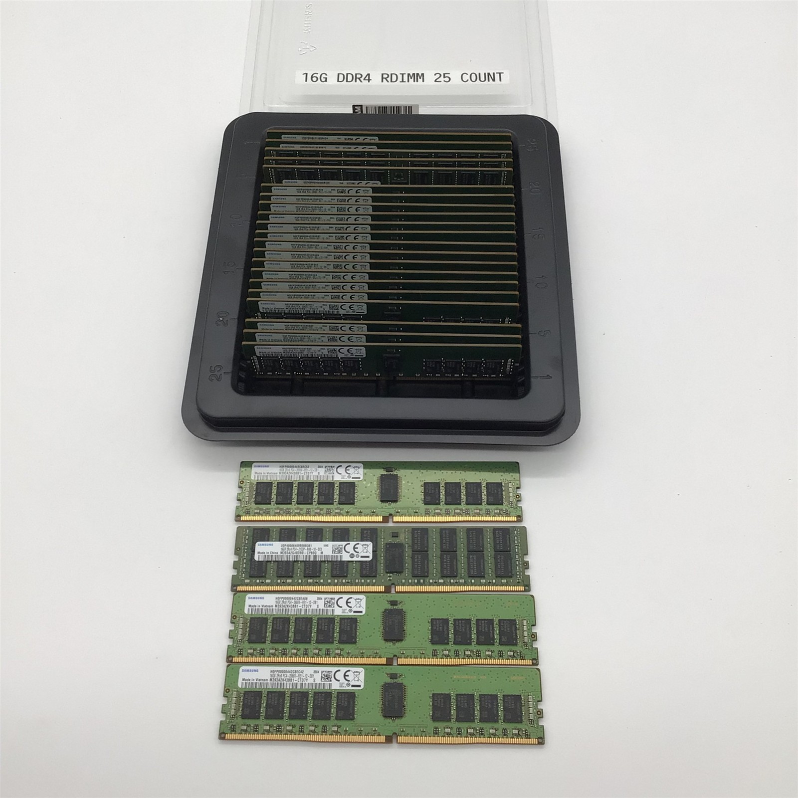 Lot of 25 Samsung 16GB DDR4 RDIMM 2133/2400/2666 RAM Memory