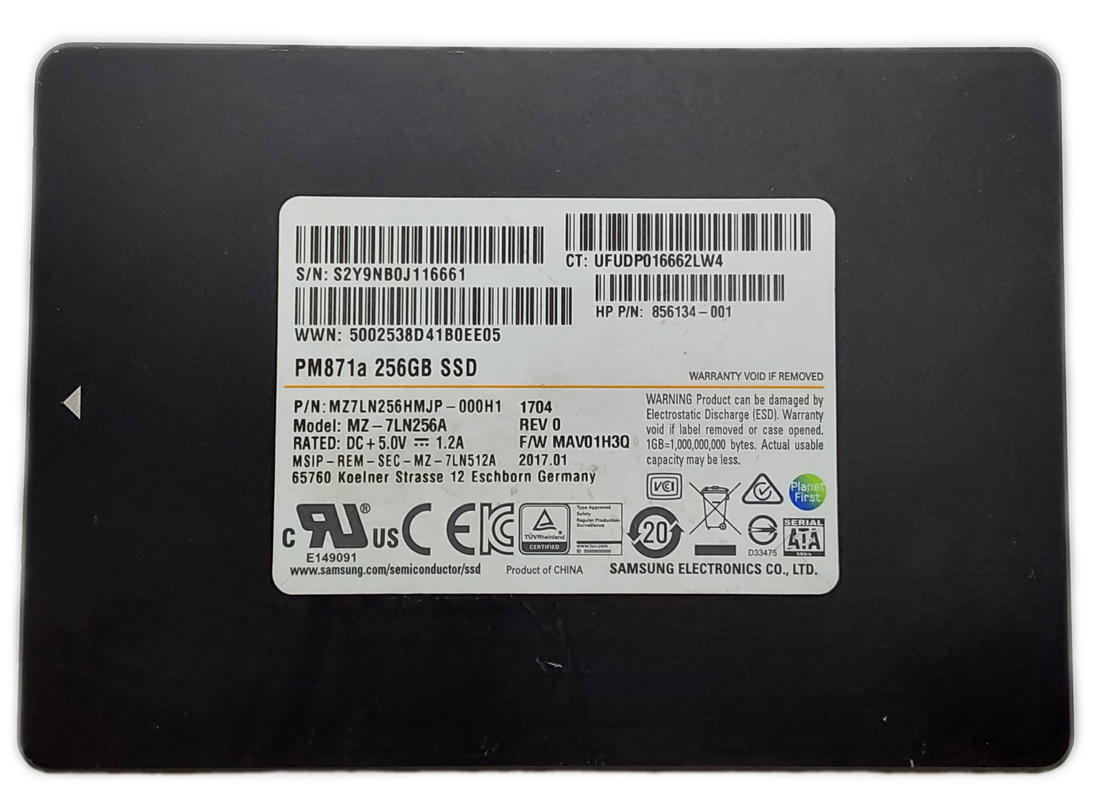 Samsung PM871A MZ7LN256HMJP 256GB 2.5