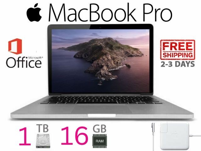 Apple Macbook Pro 16GB RAM + 1TB HD + OFFICE 2019 + 2 YEAR WARRANTY