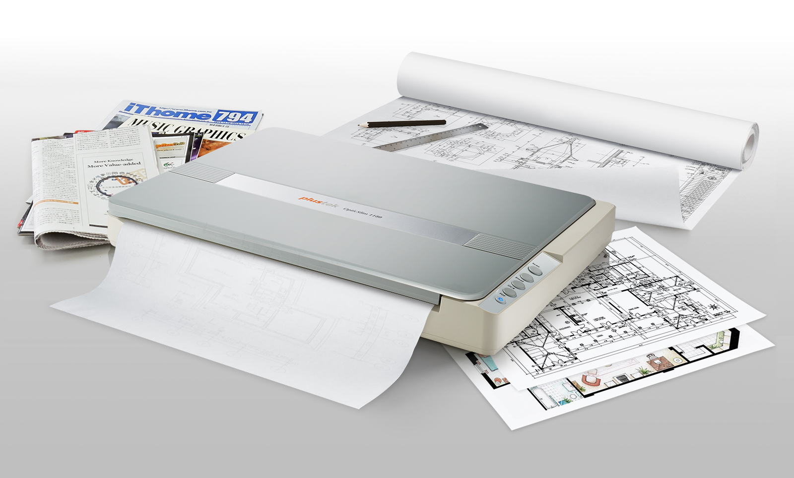 Plustek A3 Scanner OS1180 Large for 11.69 x 17 Flatbed  Mac and PC SEE VIDEO