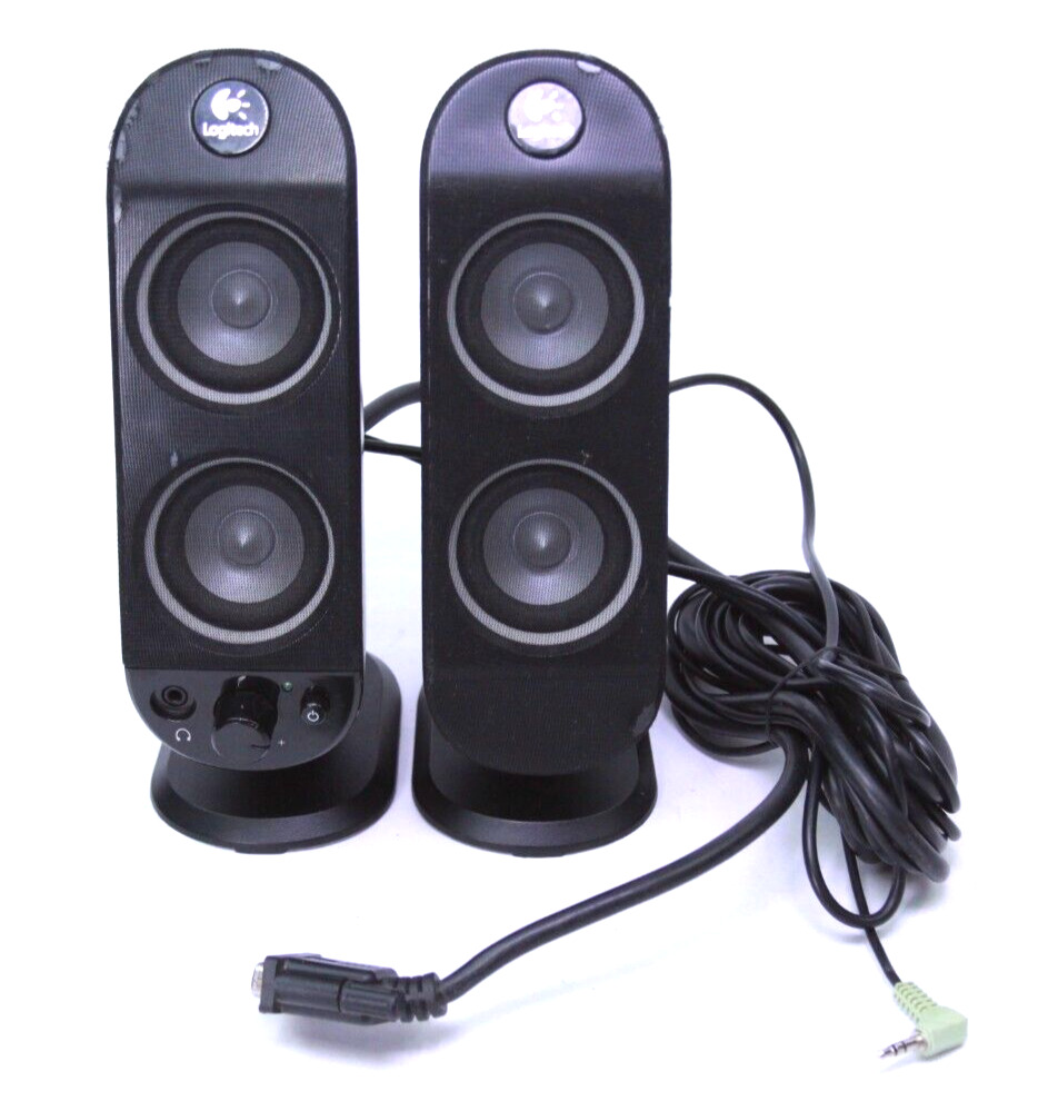 Pair of Logitech X-230 Computer Speakers ONLY Tested Works