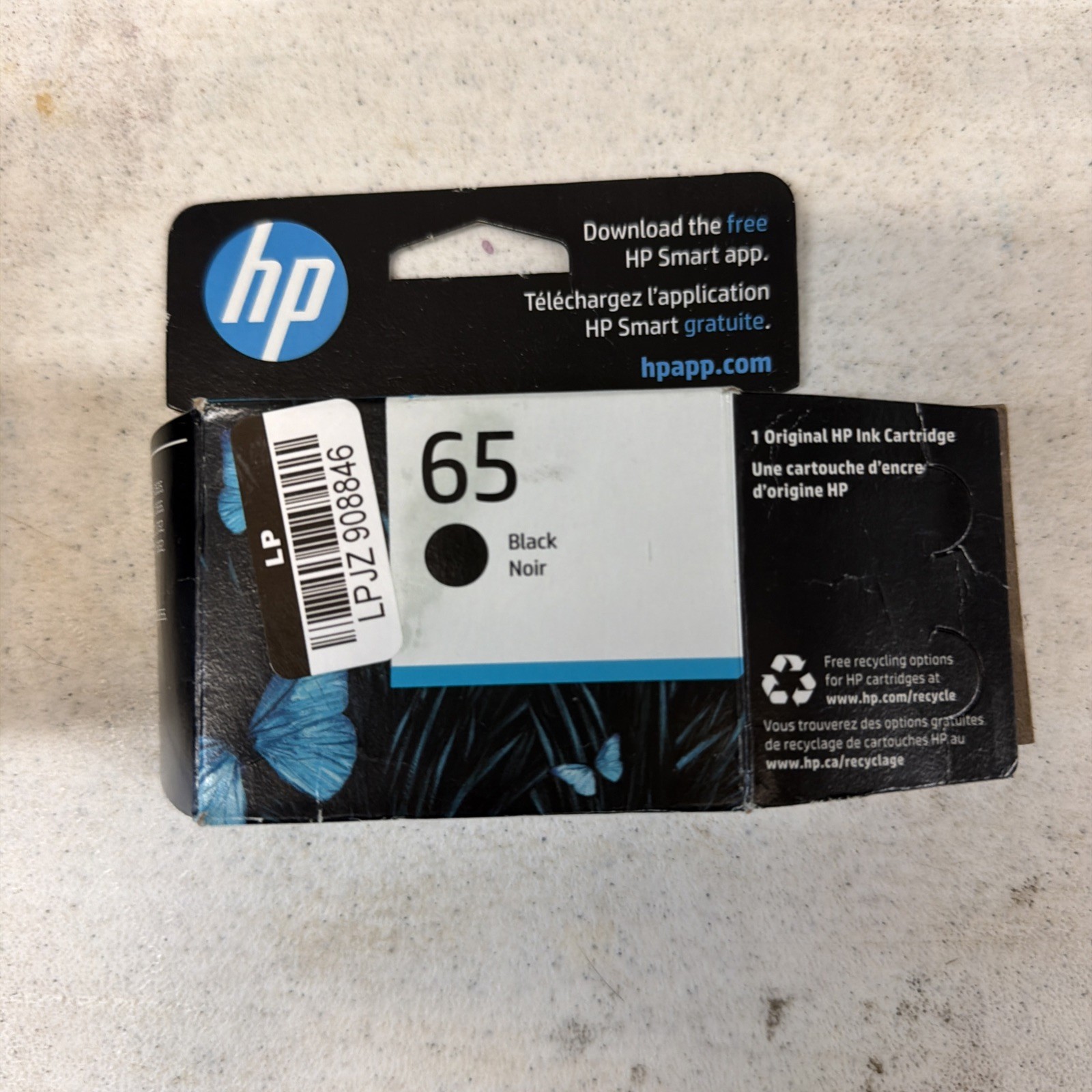 Genuine HP 65 Black Ink Cartridge New  2027