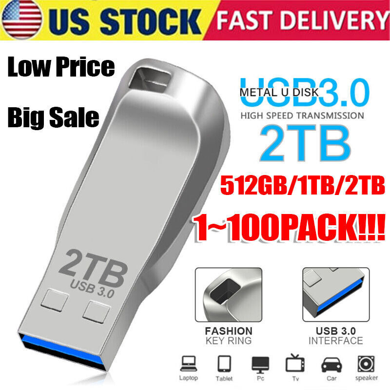 1TB/2TB USB 3.0 Flash Drive Thumb U Disk Memory Stick Pen PC Laptop Storage lot