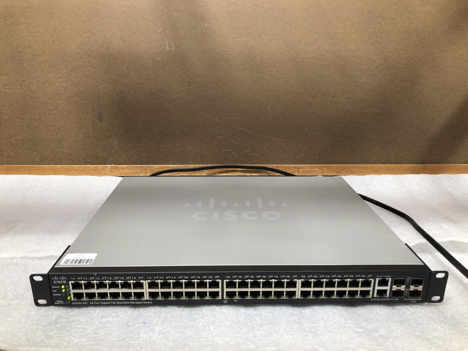 Cisco SG500-52P-K9 V05 52-Port Gigabit PoE Stackable Managed Switch -TEST/RESET