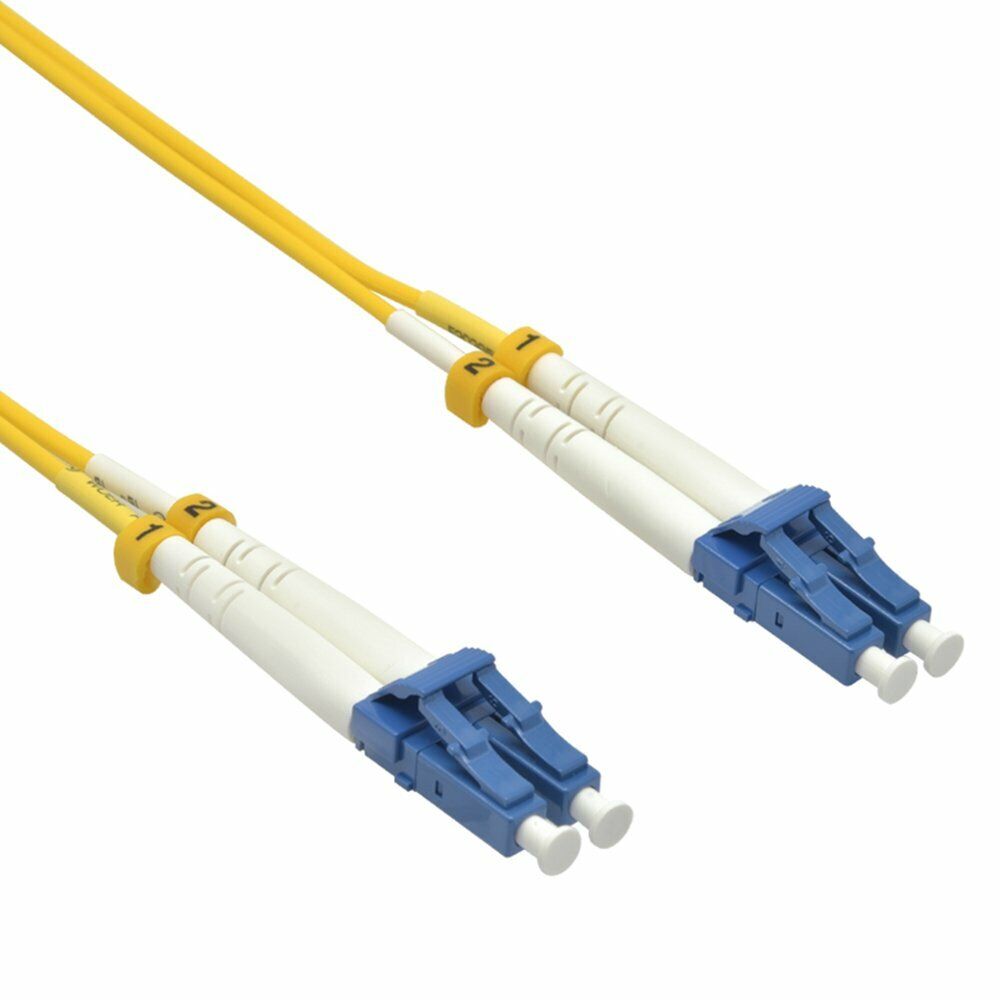 1-50m LC UPC to LC UPC Duplex Single Mode 9/125 Fiber Optic Optical Patch Cable