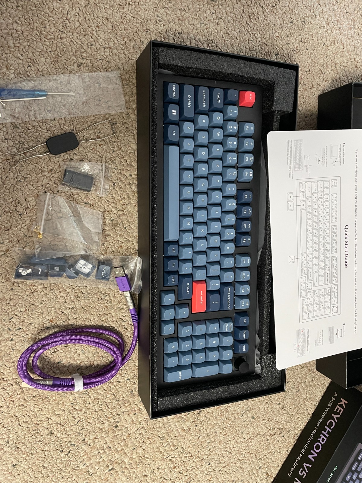 Keychron - V5 Max 96% Custom Wireless RGB Mechanical Keyboard with Programmable