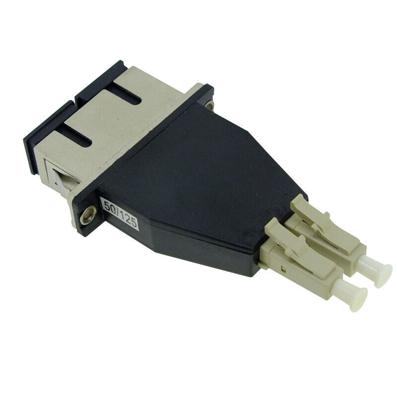 2pcs LC-SC Fiber Hybird Duplex Adapter Female to Male MM OM2 Fiber Optic Adapter