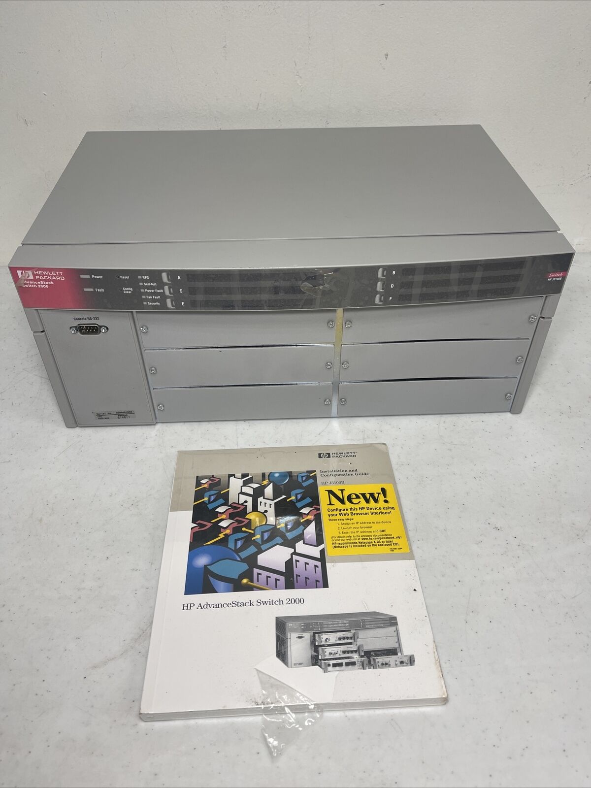 HP J3100B AdvanceStack Switch 2000 with Installation and Configuration Guide