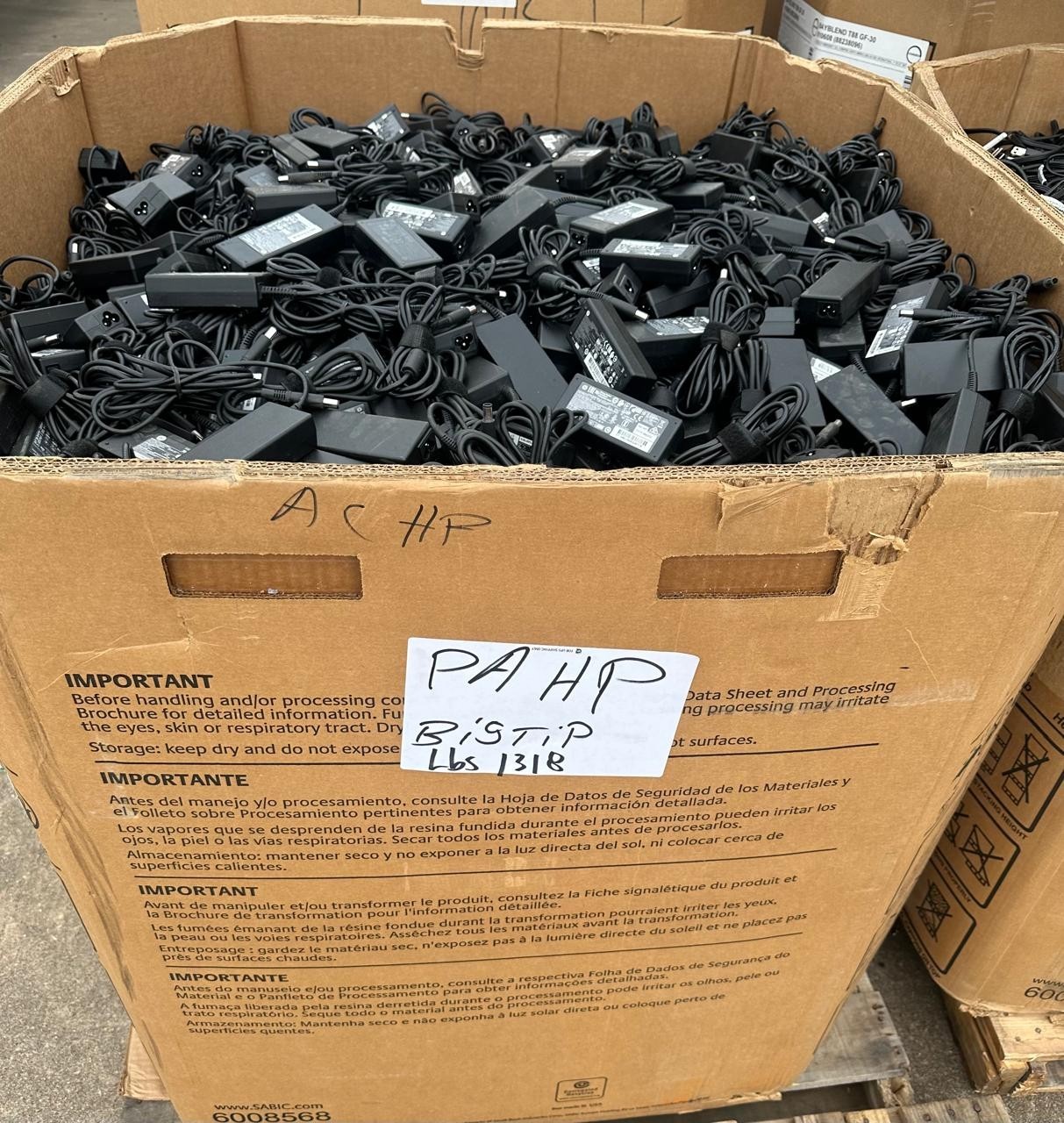 Lot of 50 Genuine HP 65W  Power AC Adapter Chargers7.4mm big pin w-Cable