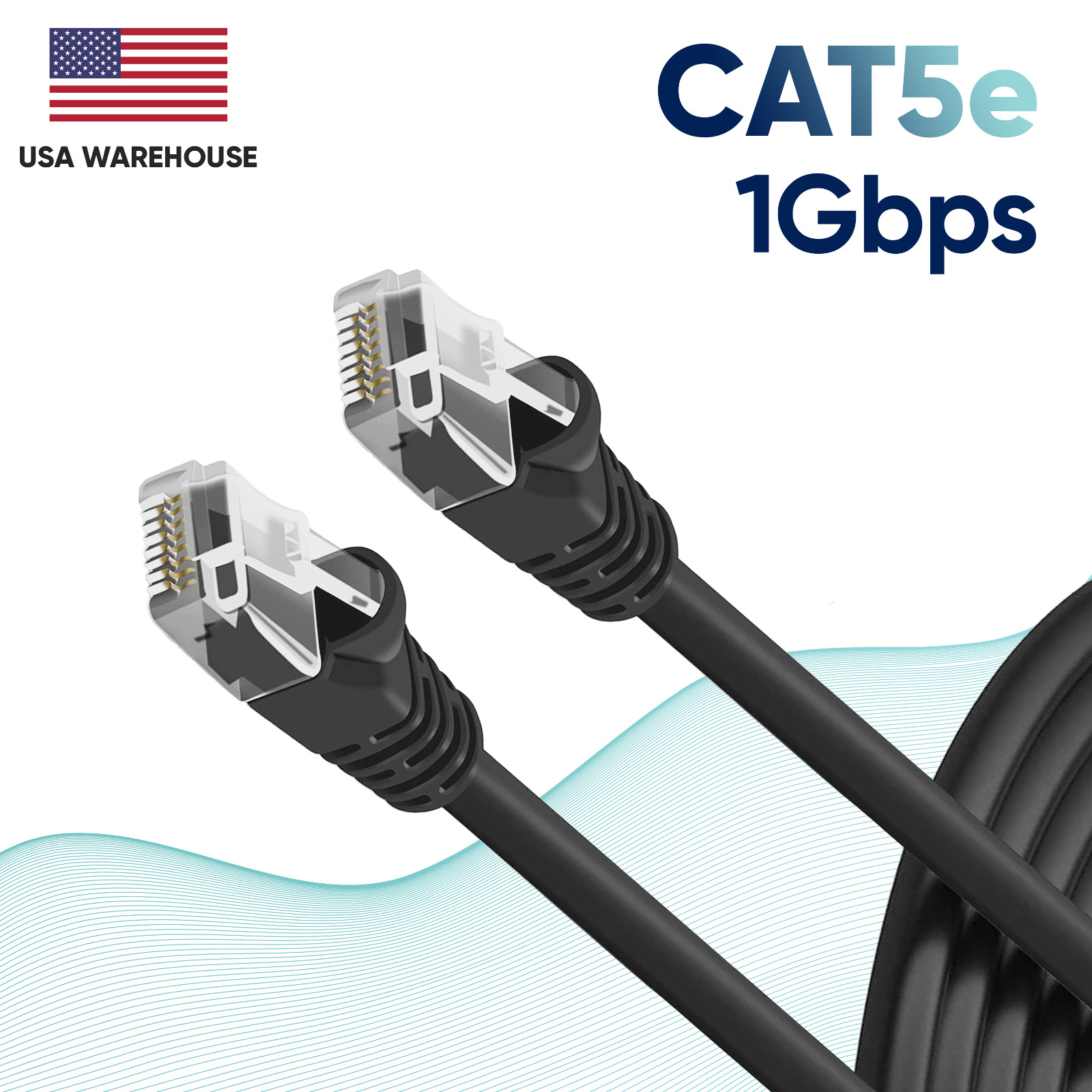 CAT5 Ethernet Internet LAN Cable Network 1.5 3 5 7 10 15 25 30 50 75 100 200 Lot